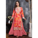AC200 Orange Kurti Set