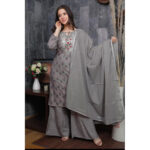AC201 Grey Gotta Patti Sharara Rayon Kurti