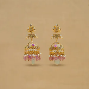 Alluring Gold Jhumka Style Earrings